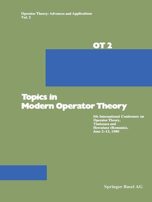 cover image of Topics in Modern Operator Theory